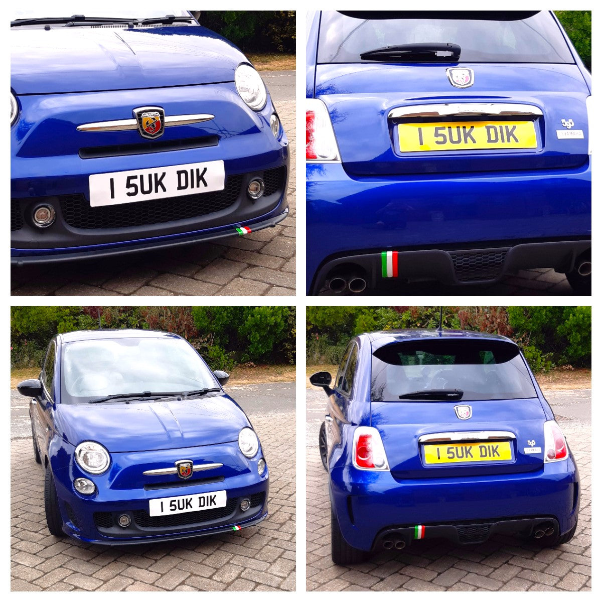 2 Joke Number Plate Stickers With "I 5UK DIK"