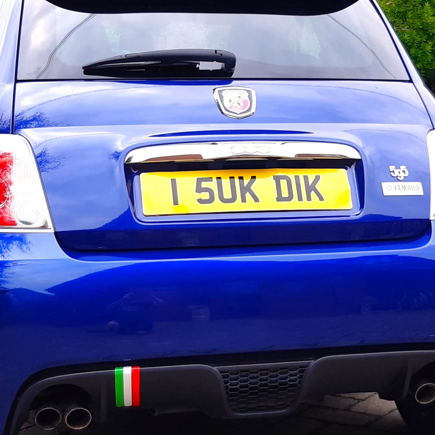 2 Joke Number Plate Stickers With "I 5UK DIK"