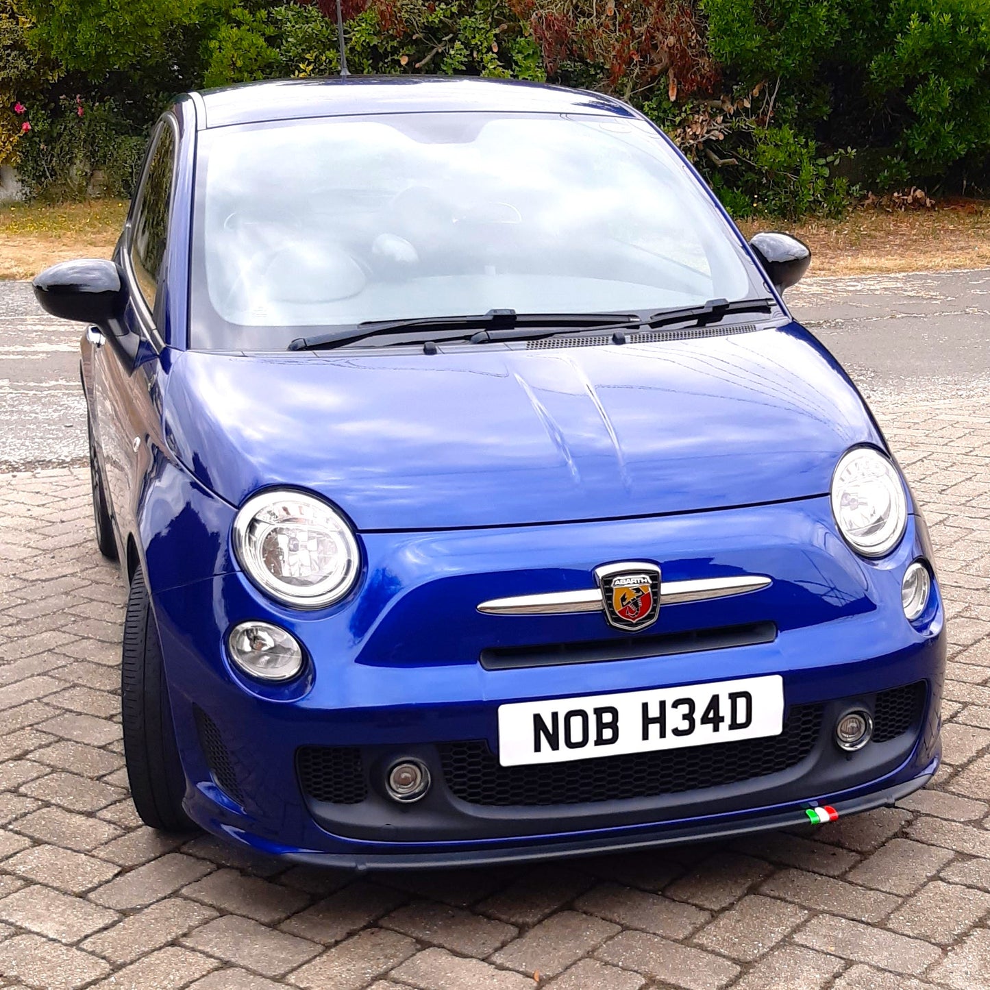 2 Joke Number Plate Stickers With"NOB H34D"