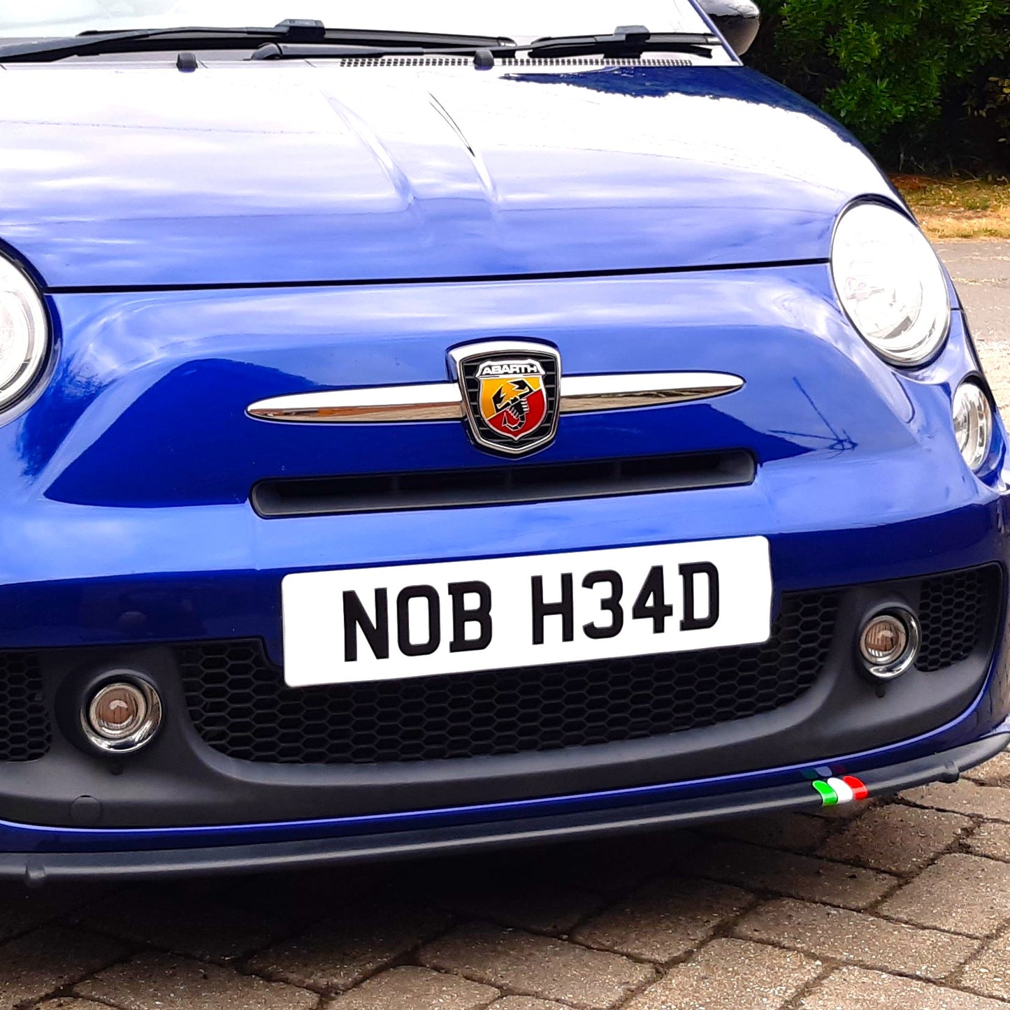2 Joke Number Plate Stickers With"NOB H34D"