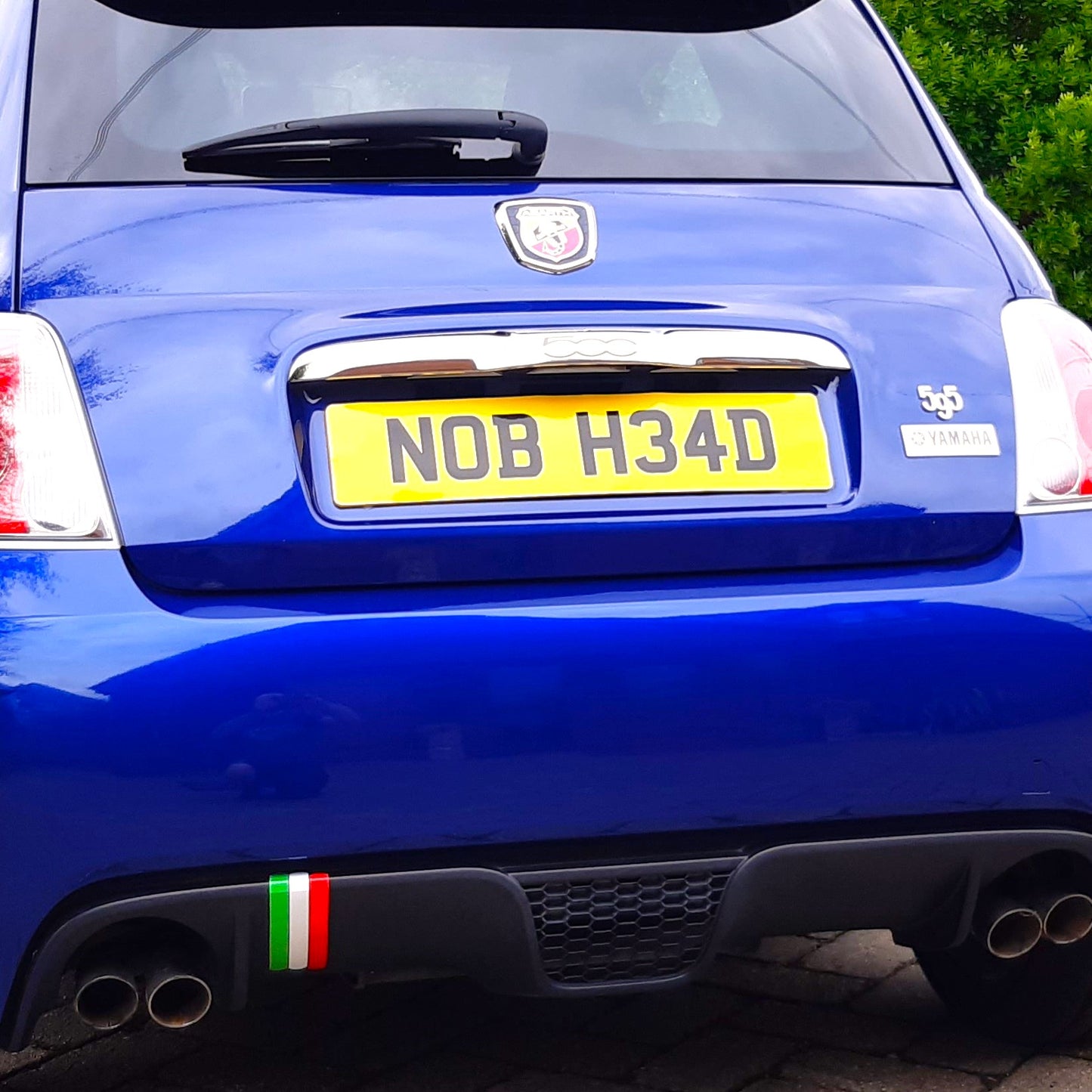 2 Joke Number Plate Stickers With"NOB H34D"
